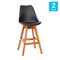 Flash Furniture 27 Inch Black Plastic and LeatherSoft Barstools, PK 2 CH-210925-7-BK-GG - alternate 2